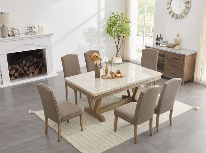 Town Marble Top 5Pc Dining Set - Table and 4 Chairs